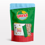 Front view of Omkar Janta Farali Chivda snack pack.
