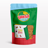 Omkar Snacks Tikha Gathiya 200g pack front view with bold label
