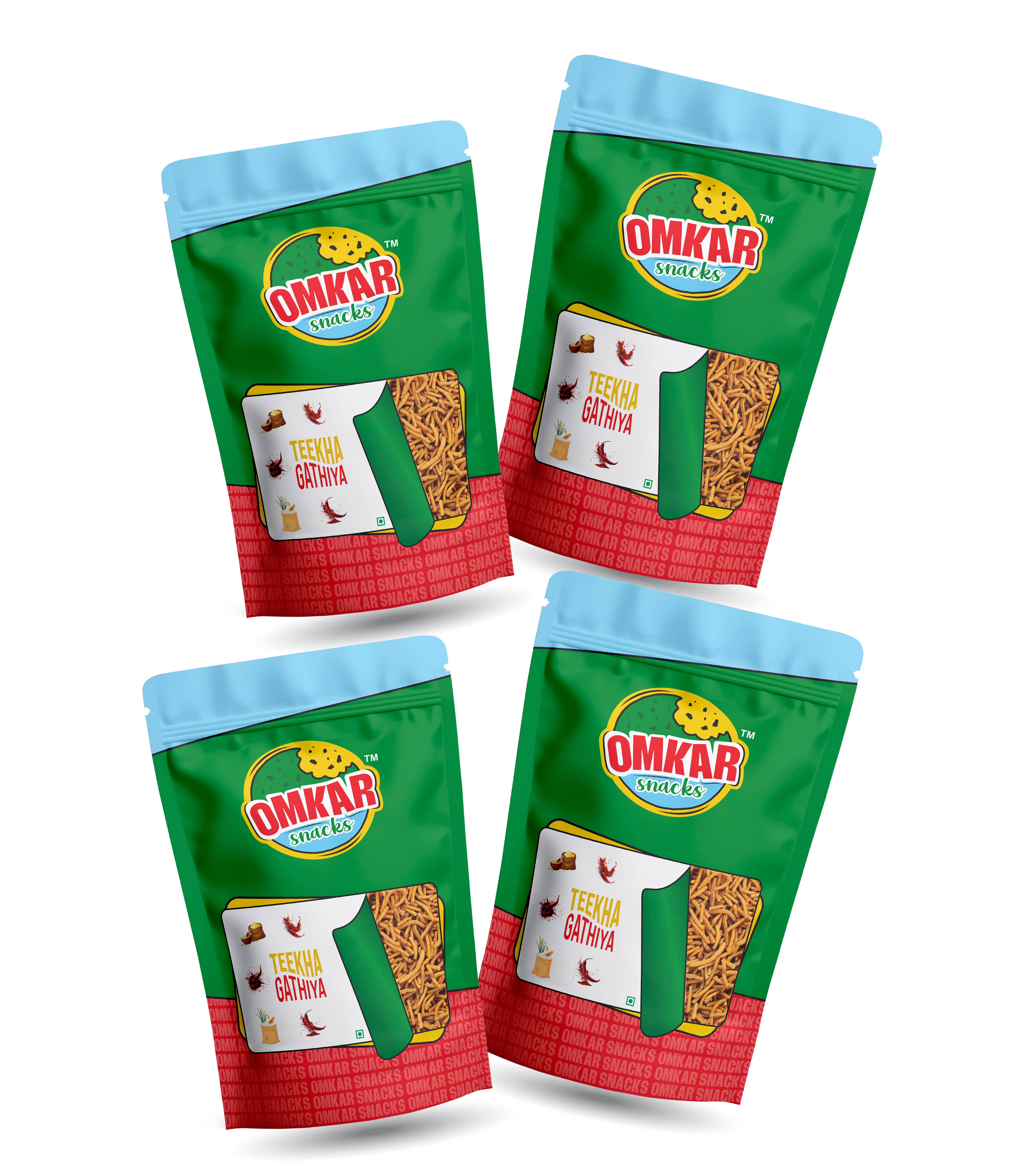 Four Tikha Gathiya packs shown together for combo deal representation